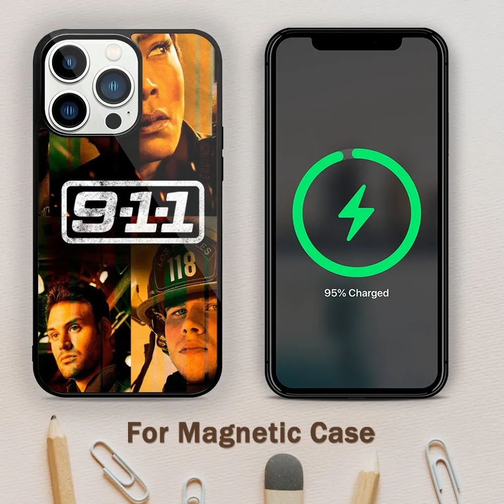 9-1-1 TV Phone Case For Magnetic Attraction iPhone 11 12 13 14 15 Mini Pro XS Max X S Plus XR Shell