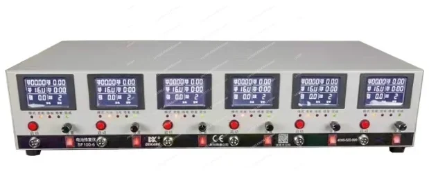 Battery tester, Lithium Ni-MH lead-acid battery capacity test/repair 6 channels charge and discharge integrated machine SF100-6