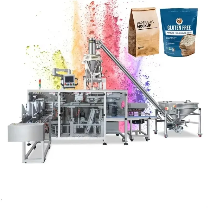 High Efficiency Horizontal Doypack 5kg Flour Packing Machine 1kg Powder Premade Bag Pouch Packaging Machinery Automatic
