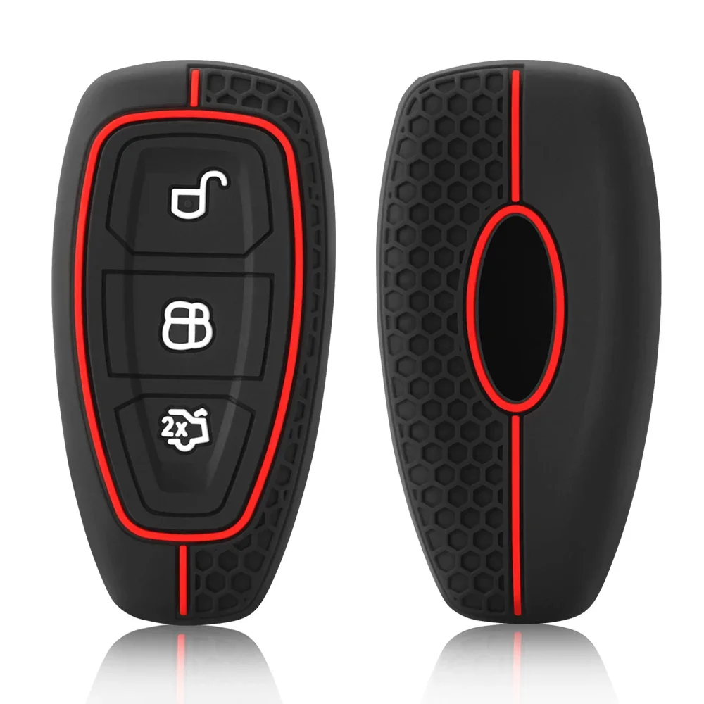 Silicone Car Key Case For Ford Puma Grand C Max Focus Mondeo Kuga Fiesta Ecosport Transit Kuga Silicone Remote Key Case
