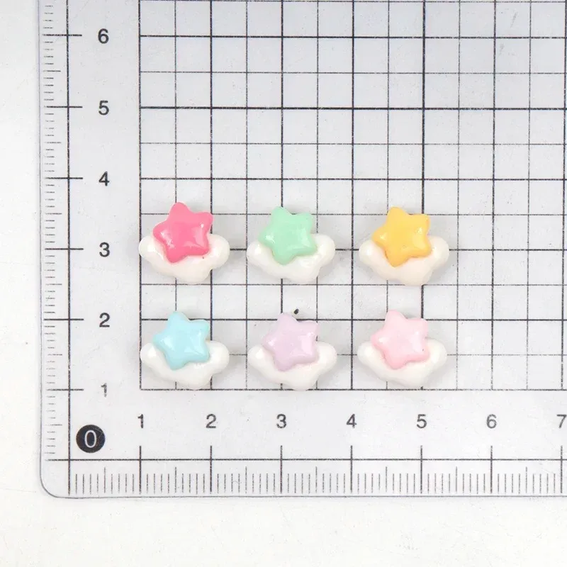 10pcs Mini Star Cloud Resin Craft Patch Flatback DIY for Children Handmade Materials Material Scrapbooking Cup Jewellery