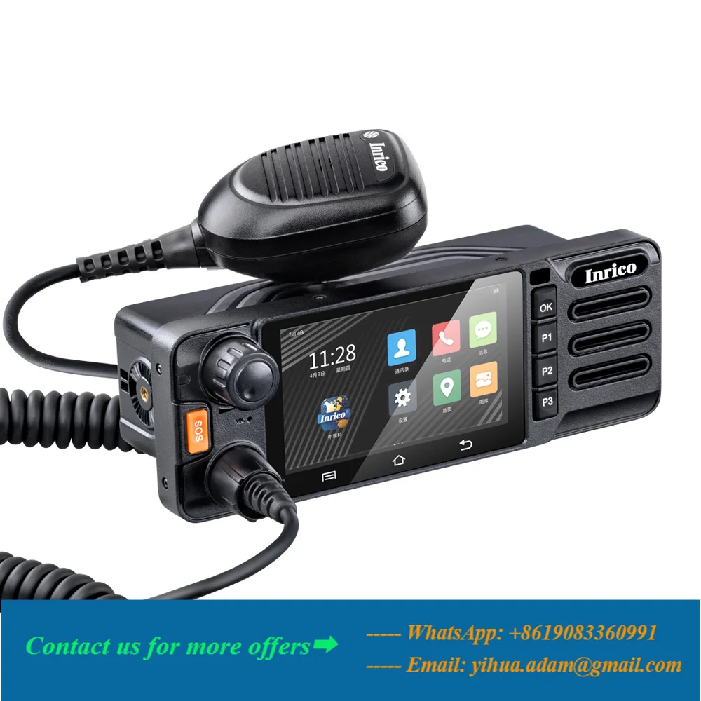 Walkie Talkie High Power Wireless Communication Inrico TM-9 Vehicle 4G PoC Mobile Radio