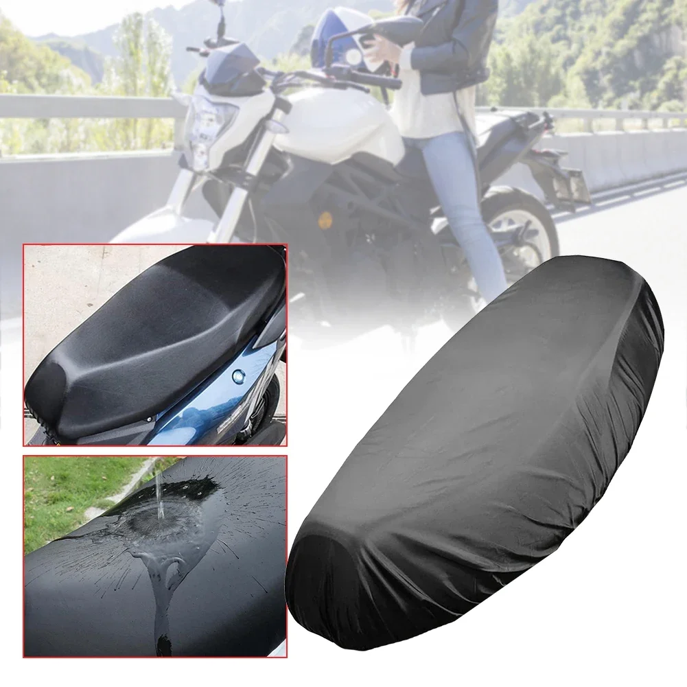 Motorcycle Rain Seat Cover Waterproof Universal Saddle Cover Dustproof Motorbike Scooter Cushion Seat Cover Rainproof Sunscreen