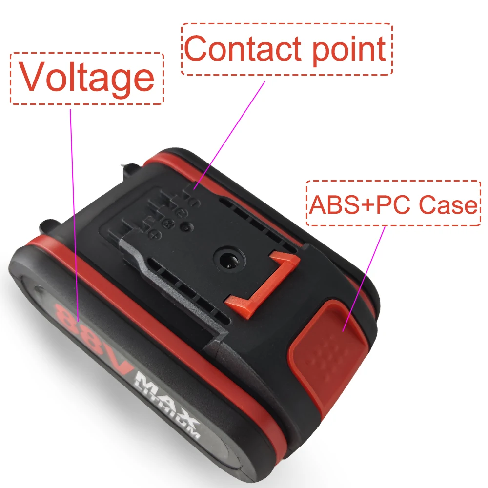 

Rechargeable Lithium Ion 88V Battery 2000mAH for Worx Electric Wrench Saw Cordless