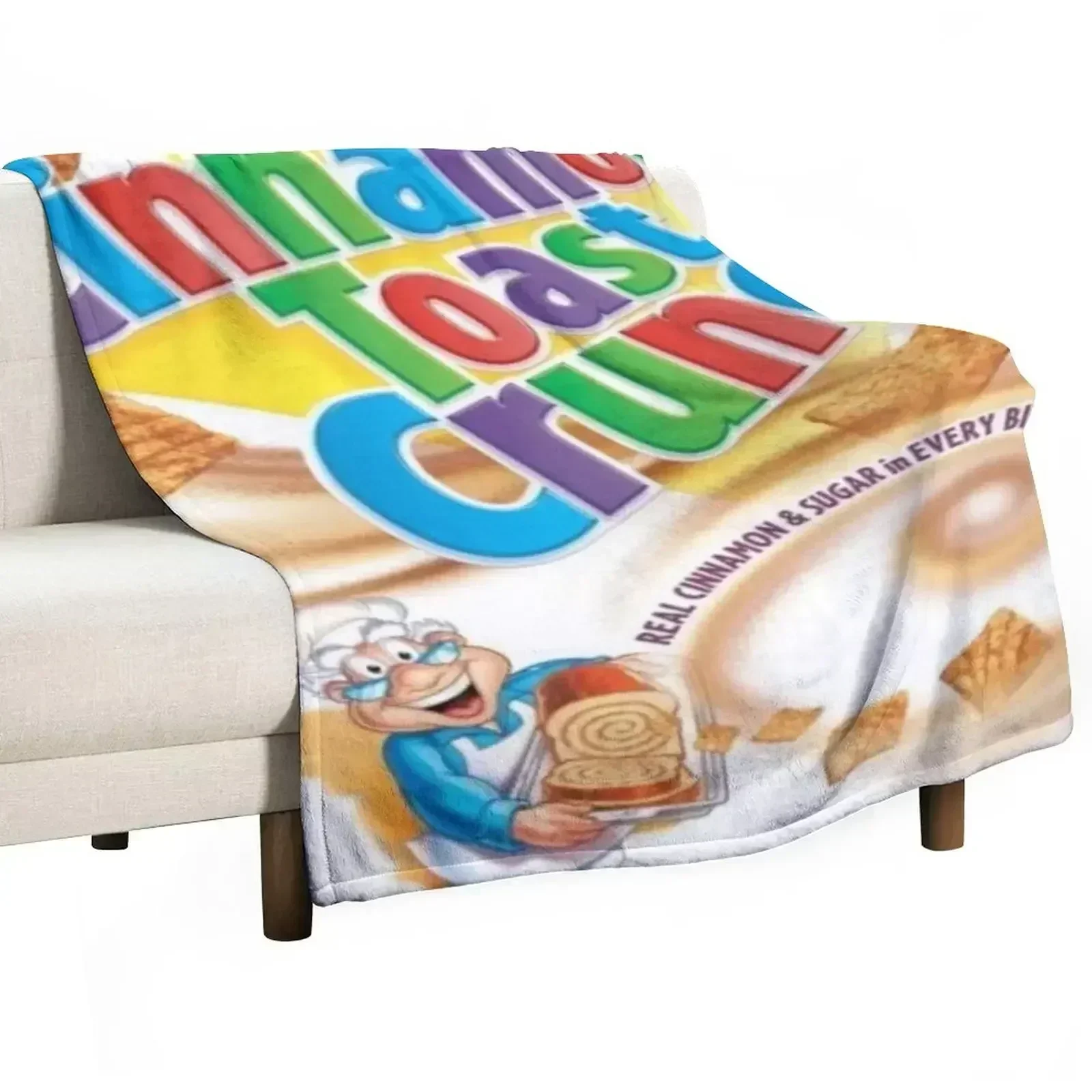 Cinnamon Toast Crunch Throw Blanket Hairy Warm Softest Single Giant Sofa Large Blankets