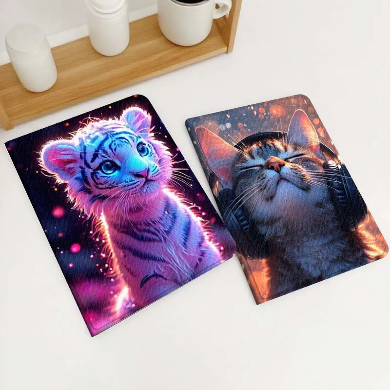 

Милый блестящий чехол с белым тигром для Xiaomi Redmi Mi Poco Pad 2 5 6s 7 7s Ultra Pro Max 14 12.4 12.1 дюймов, мягкий чехол для планшета, подарок