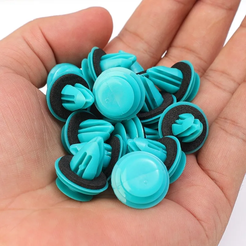 Green Auto Bumper Fastener Rivet Clip Car Door Panel Clip with Seal Ring Fastener Rivet Bumper Retainer Suit 20-500pcs
