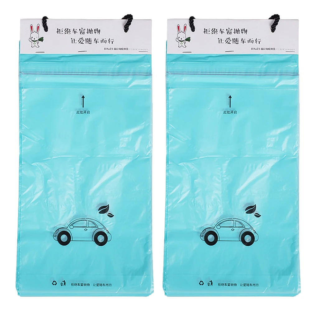 

100pcs Car Garbage Bag Self Adhesive Vehicle Storage Disposable Trash Bin Auto Cleanliness Easy Travel Durable Use Car Interior