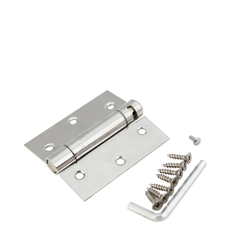 Automatic Closing Door Hinge Rebound One Way 3 Inch Stainless Steel Spring Stealth Hinge 4pcs