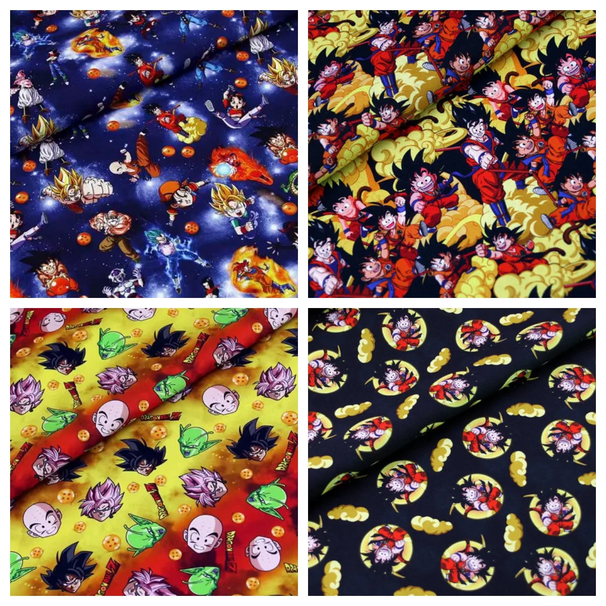 

140cm Width Dragon Ball Japanese Anime 100 Cotton Fabric for DIY Patchwork Textile Tissu Home Clothing Sew Boy Clothes Material