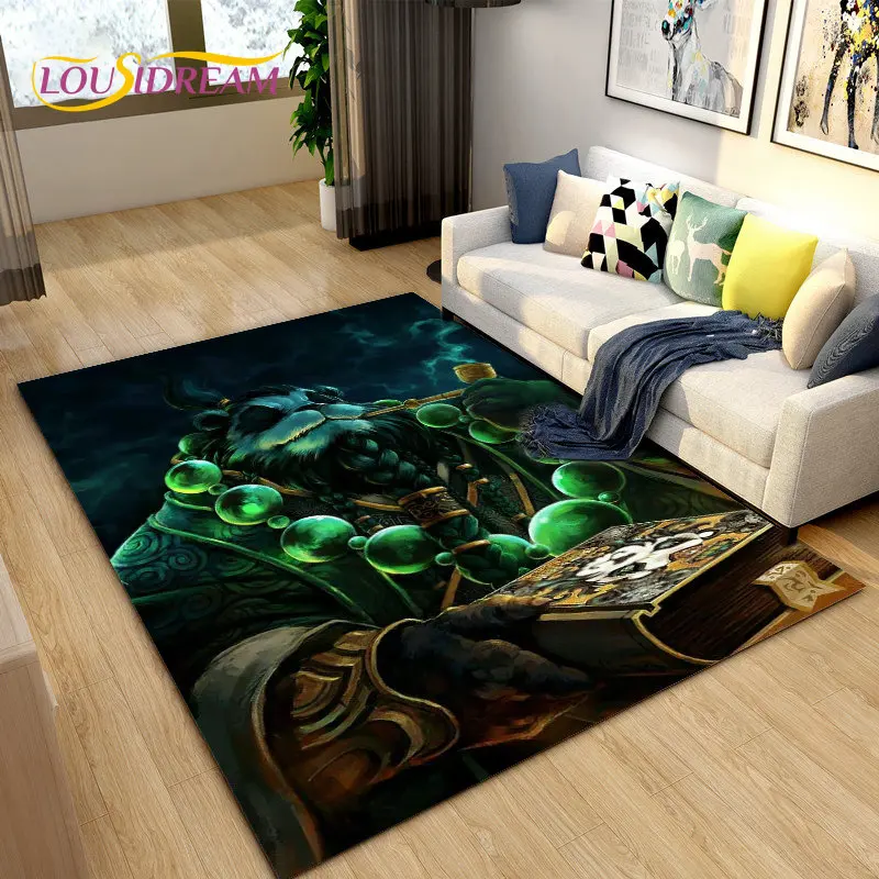 3D WOW, World of Warcraft Game Area Rug Large,Carpet Rug for Living Room Bedroom Sofa Doormat Decoration,Kids Non-slip Floor Mat