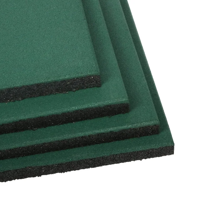 Factory Customized 30mm Green Blue Gym Floor 1x1 Gym Mats Rubber Flooring 4x6