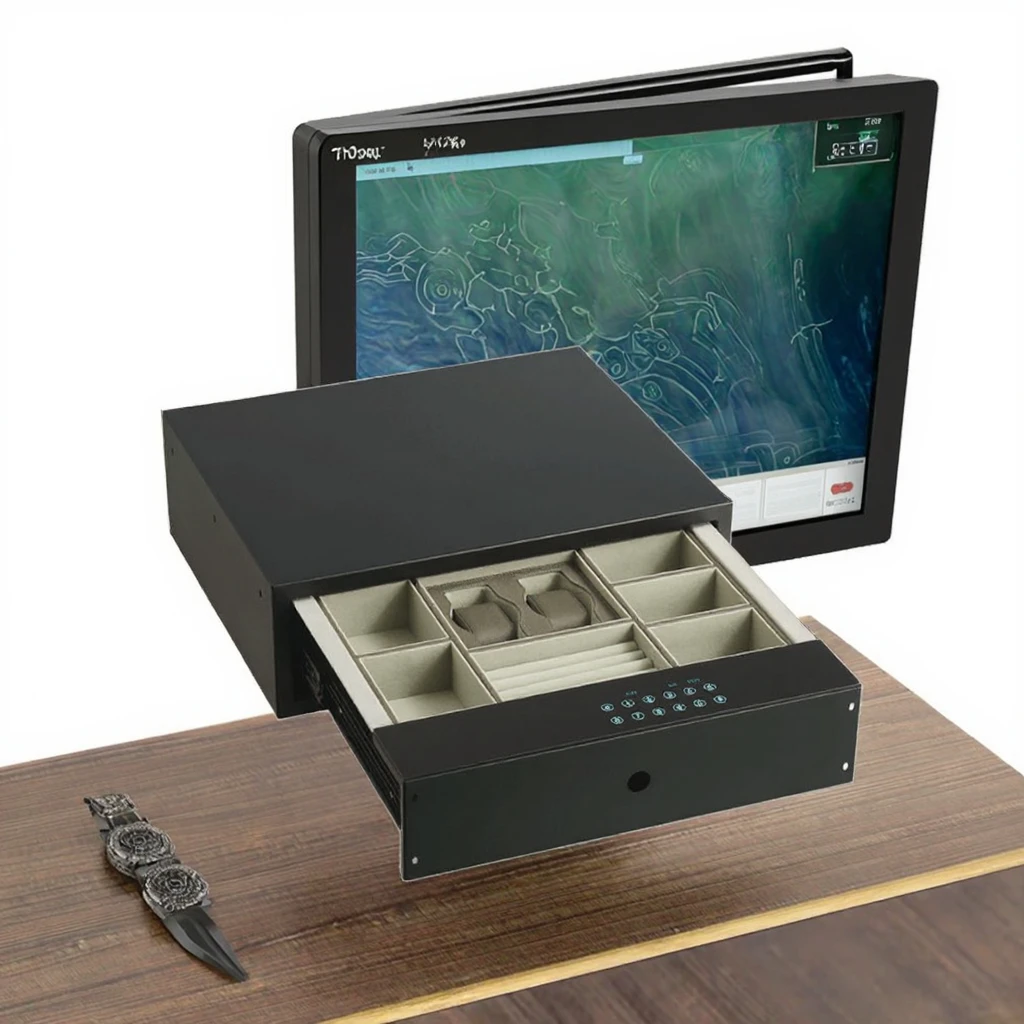 High Quality Intelligent Steel Dressing Room Safe Electronic Digital Lock Theftproof Password Divided Drawers Hidden Secret Safe