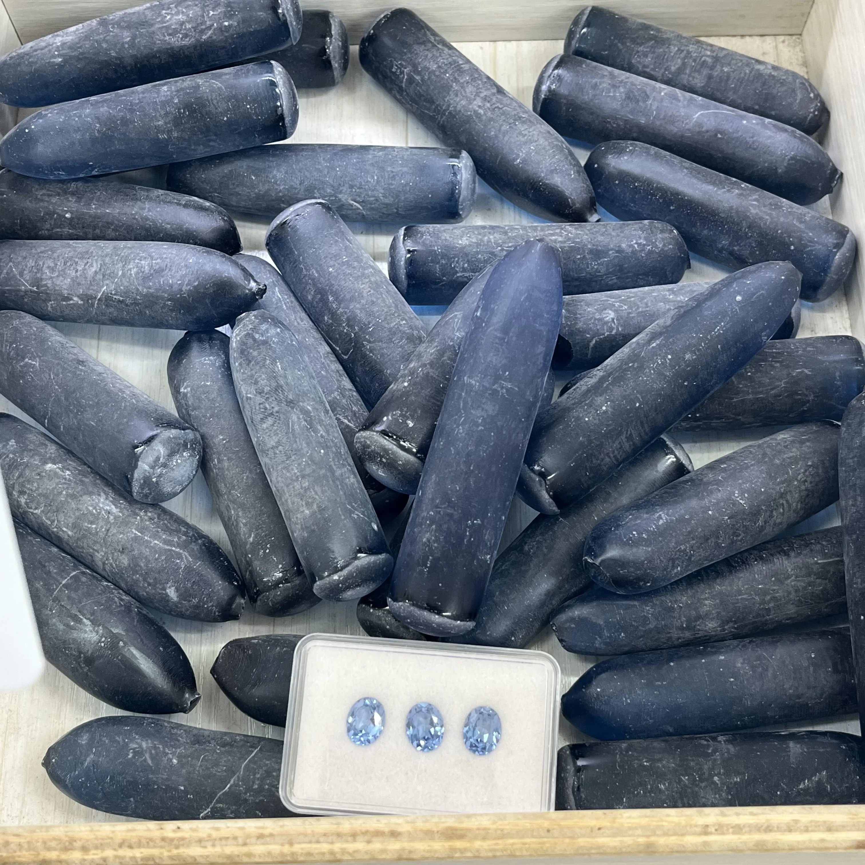 100g/Lot #108A Synthetic Blue Spinel Gemstone Uncut Material #111 Rough Materials
