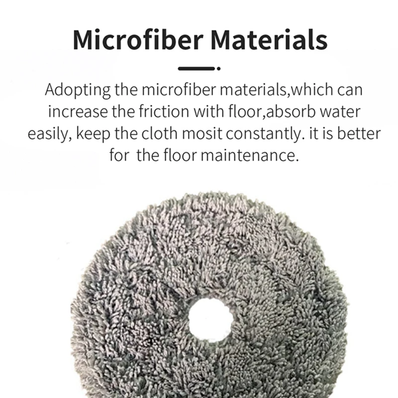 ABBK-Washable Mop Cloth For Lydsto W2 / UWANT U200 Robotic Vacuum Cleaer Replacement Spare Parts Mopping Pad