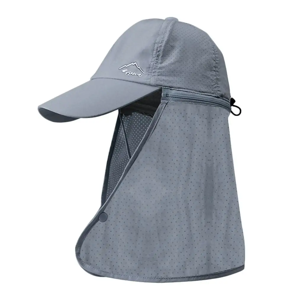 Sun Protection Waterproof Sun Hat Quick Drying Wide Brim Fishing Baseball Cap Breathable Detachable Shawl Beach Cap Outdoors
