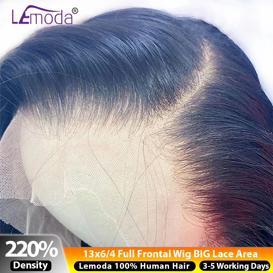 HD Lace Frontal Wig 13x6 13x4 Lace Front Human Hair Wigs Lemoda Remy Wig For Women 34 32 Inch Straight Transparent Lace Wig