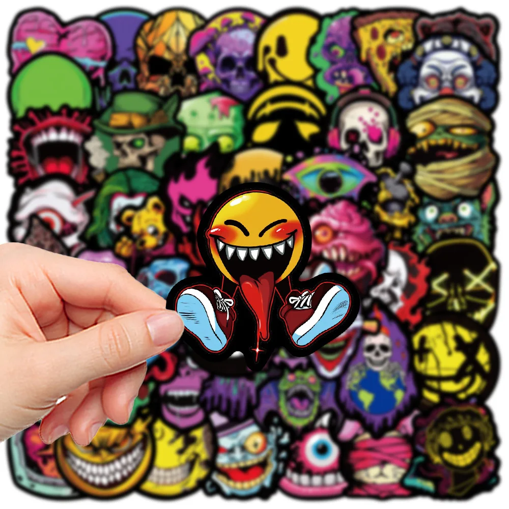 10/30/50PCS Cartoon Gothic Stickers For Phone Suitcase Laptop Ipad Scrapbook Stationery Bike Goth Sticker Scrapbooking Material