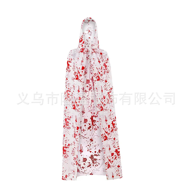 Halloween Cosplay Mantel Kostuum Prop Bloed Palm Print Bloeden Cape, Enge Vampier Gotische Feestdecoratie