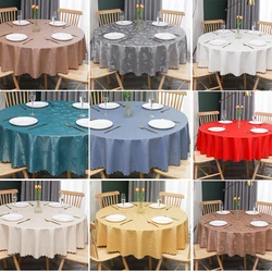 Round Tablecloth PVC Waterproof Antifouling Table Cloth Outdoor Kitchen Dining Table Cover Size 120-200cm Professional Supplies