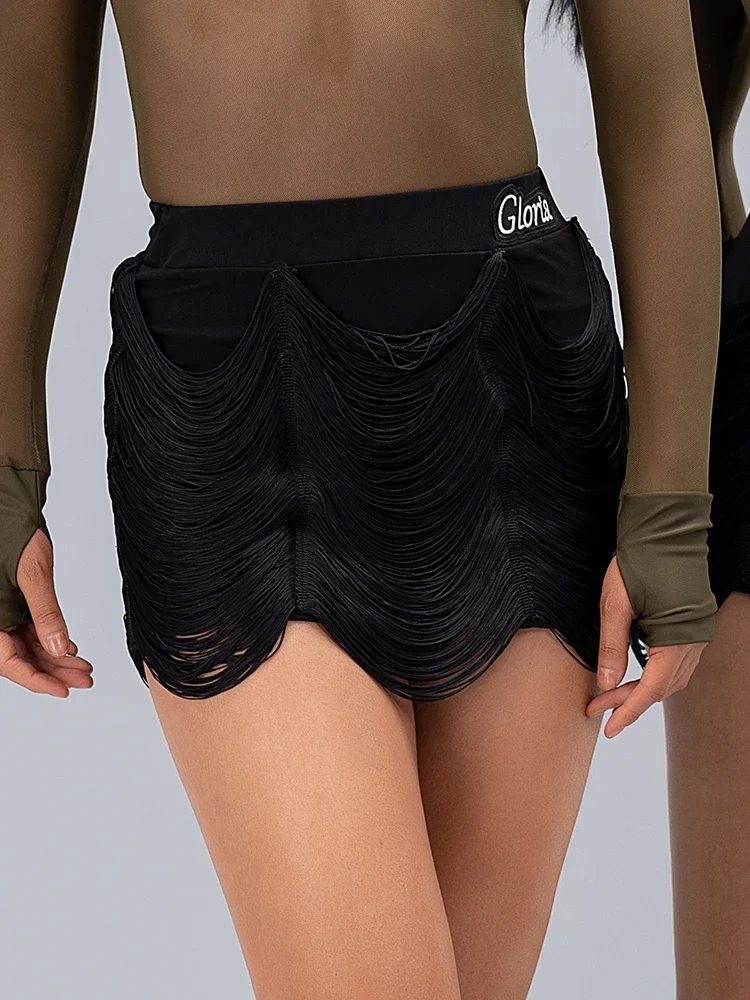 

Training Costume for Women New Latin Dance Short Dress Half Skirt Performance