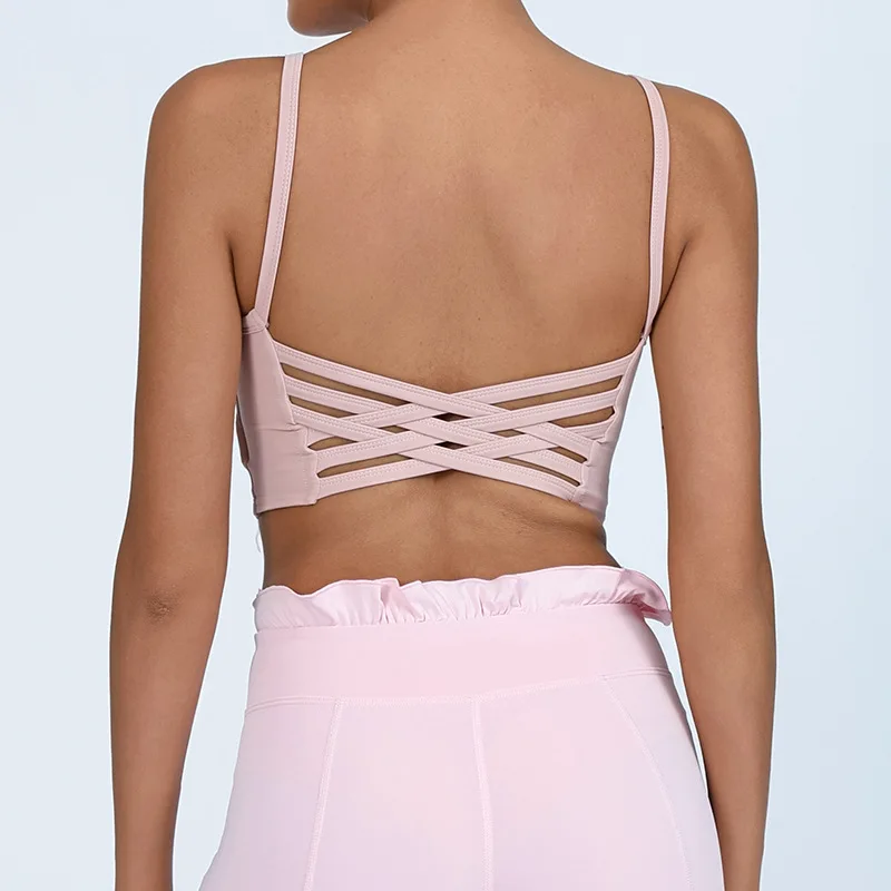 FUBEIKE Nude Feel Yoga Bra For Women Shockproof Push-up Sports Back Shaping Workout Top Quick-Drying Woman Clothing