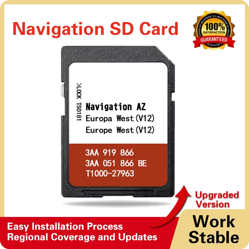 

8GB RNS315 WEST for VW Tiguan 2007-2011 Sat Nav Map AZ V12 Version SD Navigation Europe Version Card