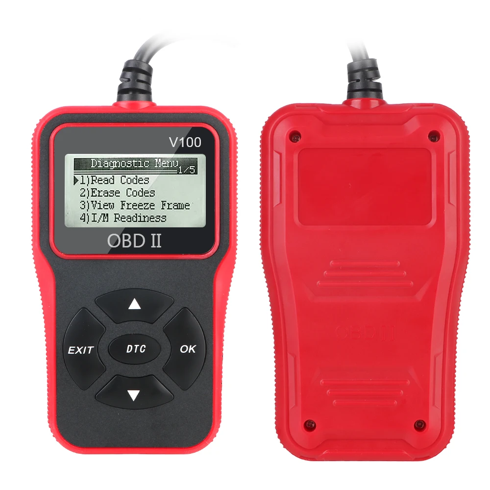 Plug and Play V100 Car Diagnostic Tools Digital Display OBD2 Code Reader Universal OBD 2 Scanner