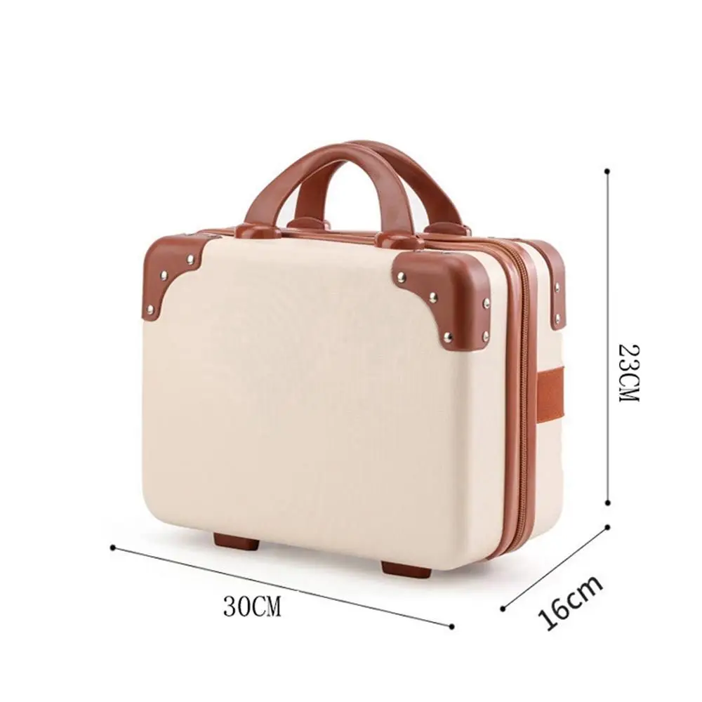 Valigia da viaggio da 14 pollici portatile da viaggio in ABS portapacchi Organizer Mini custodia da imbarco per donna