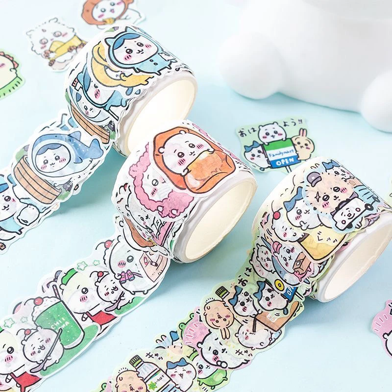 Chiikawa Jikawa Japanese Cartoon INS Decorative Tape for DIY Hand Account Stickers Crafting & Paper Collage Organization
