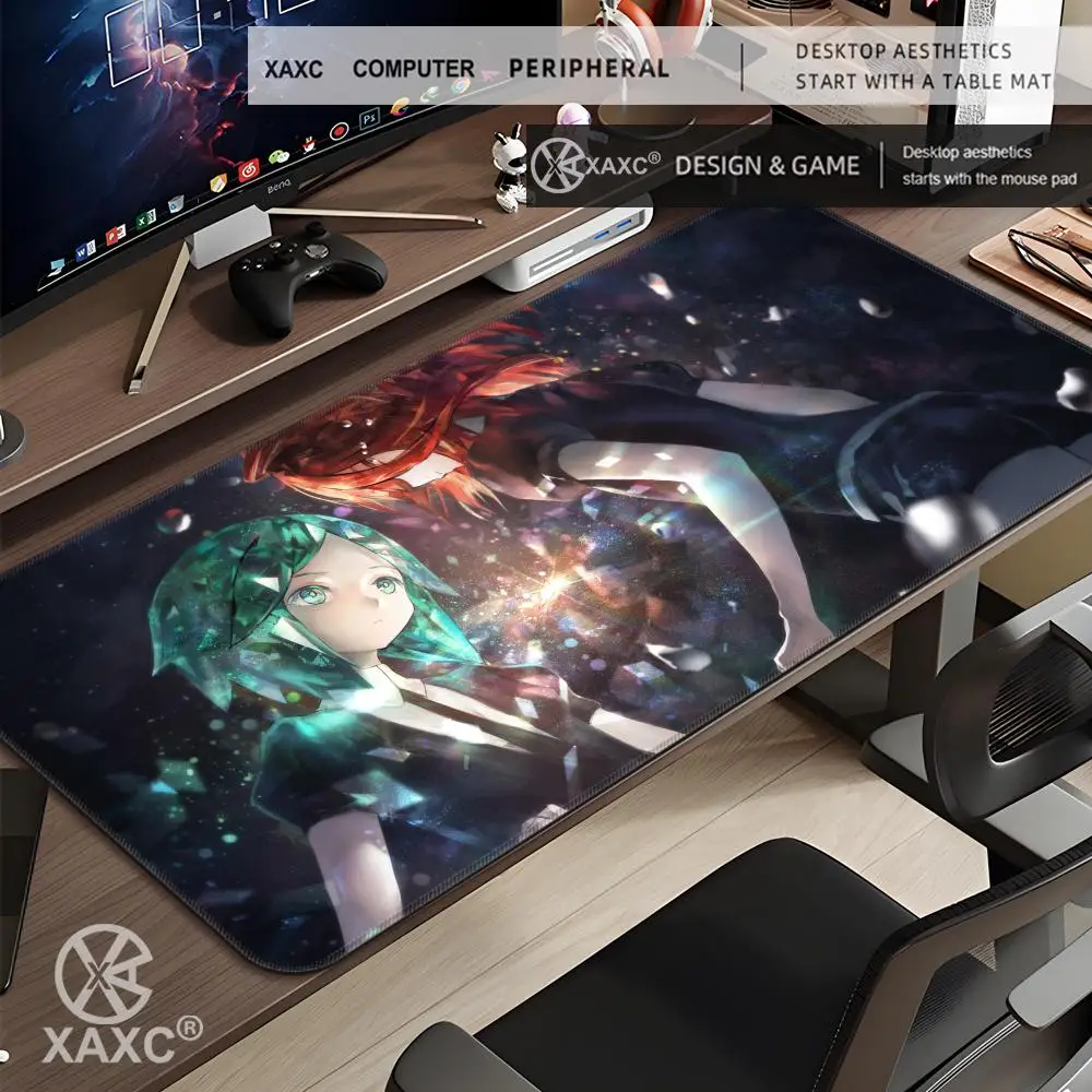 H-Houseki No K-Kuni Mouse Pad L-Land Of The L-Lustrous Large Keyboard Pad Non-slip Rubber Mouse Pad Laptop Mouse Carpet XAXC