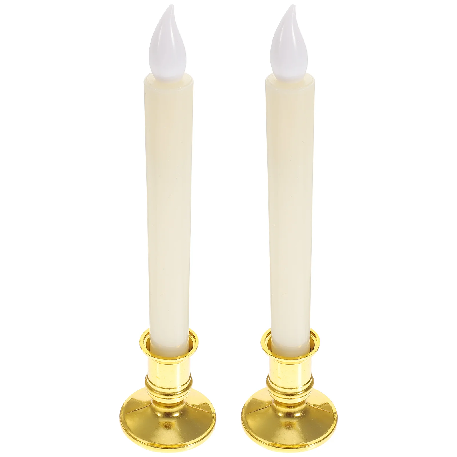 

2 Pcs Light Flameless LED Taper Thanksgiving Candles for Table Decorate Lamp