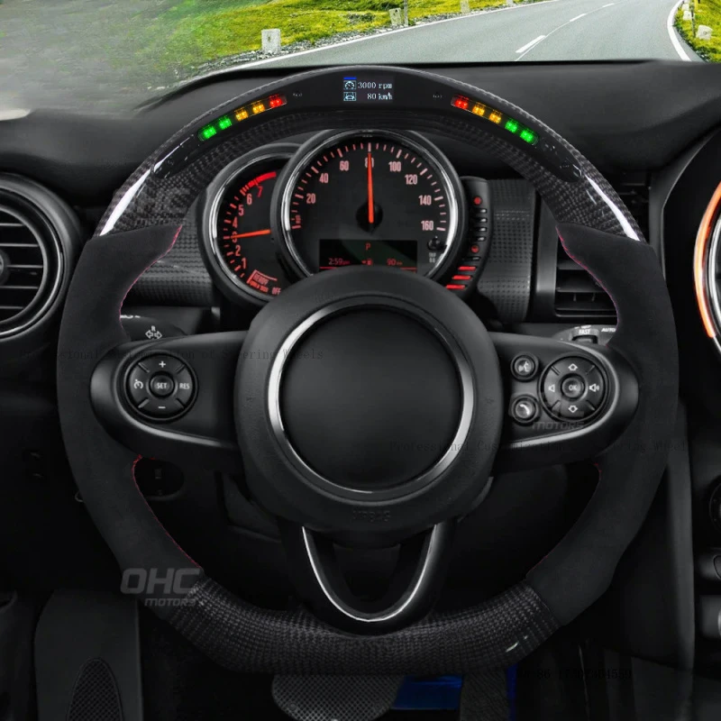 Suitable for BMW Mini F56 R60 R61 Alcanta carbon fiber car steering wheel modification