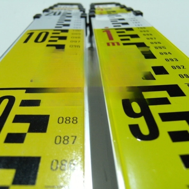 3M 5M 7M Thickened Aluminum Telescopic Leveling Staff, Double-sided Graduated Rod for Surveying & Level Instrument