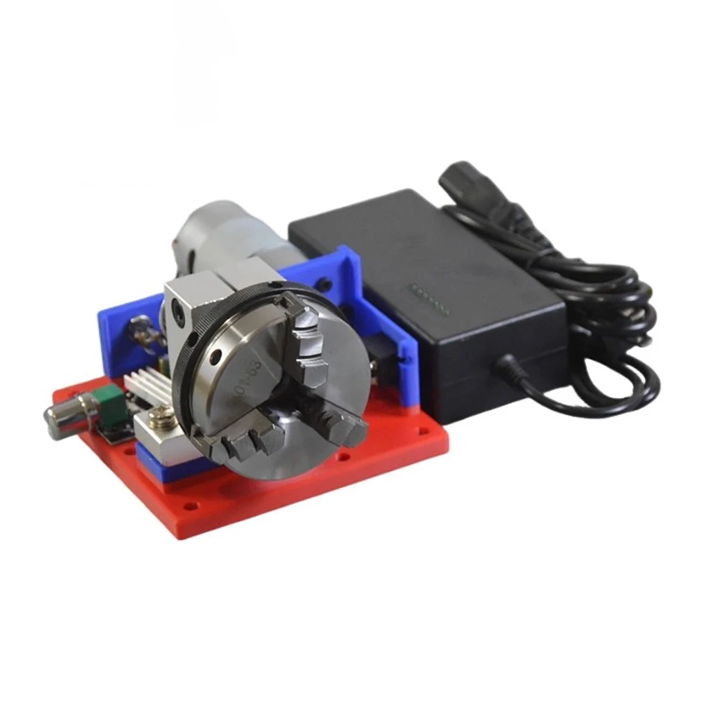 Low-Speed Rotary Chuck with High Torque, Adjustable Speed & Forward/Reverse Control, Foot Pedal Switch, Mini All-in-One Machine