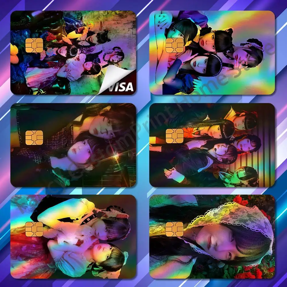 

P-Phantom S-Siita Otomodachi Credit Bank Sticker ID Access Card Cover Skin Rainbow Color Laser Stickers Film