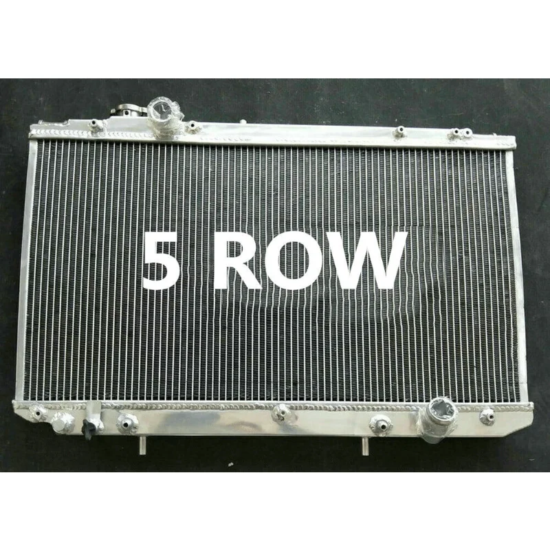 5 Row Radiator + Fans For Toyota Aristo S160 JZS161 2JZGTE Lexus GS GS300 GS400