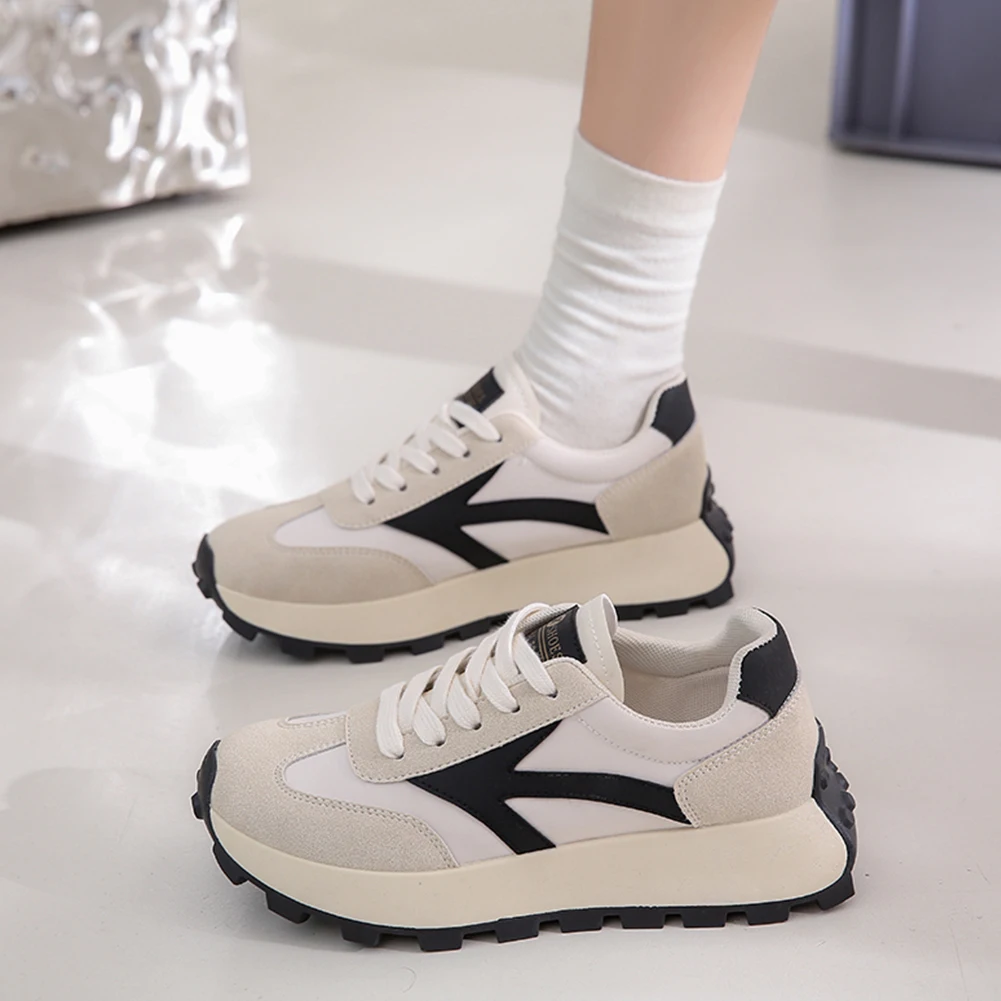 

Women Lightweight Running Sneakers Comfortable Fashion Athletic Shoes Breathable Lace Up Sneakers Patchwork for Running Hiking