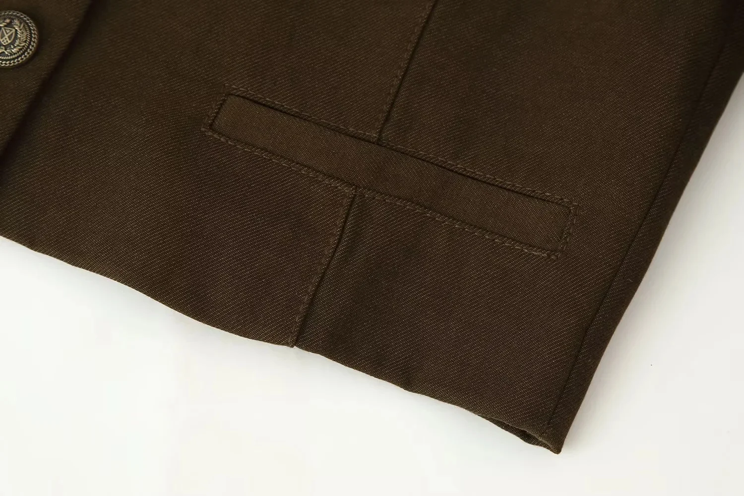 KONDALA Lässiger Vintage-Chic Damen-Blazer-Anzug mit O-Ausschnitt, einreihiger Blazer, lange, lockere Hose, Mode 2026 Herbst-Büroanzug – Detail 8