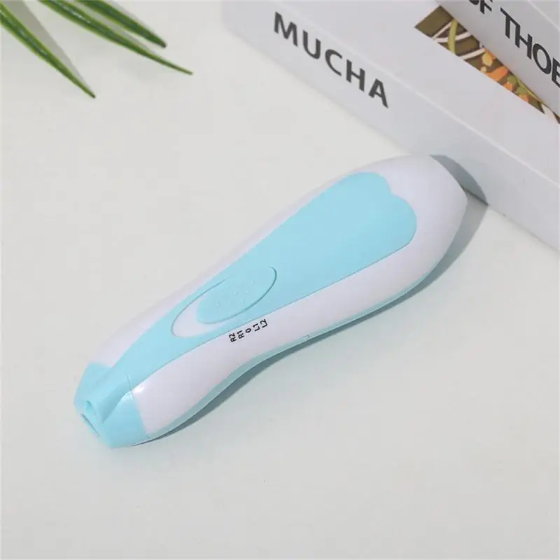 Electric nail polisher baby blue powder 6-piece electric nail clipper baby nail clipper manicure set baby newborns baby care Kit