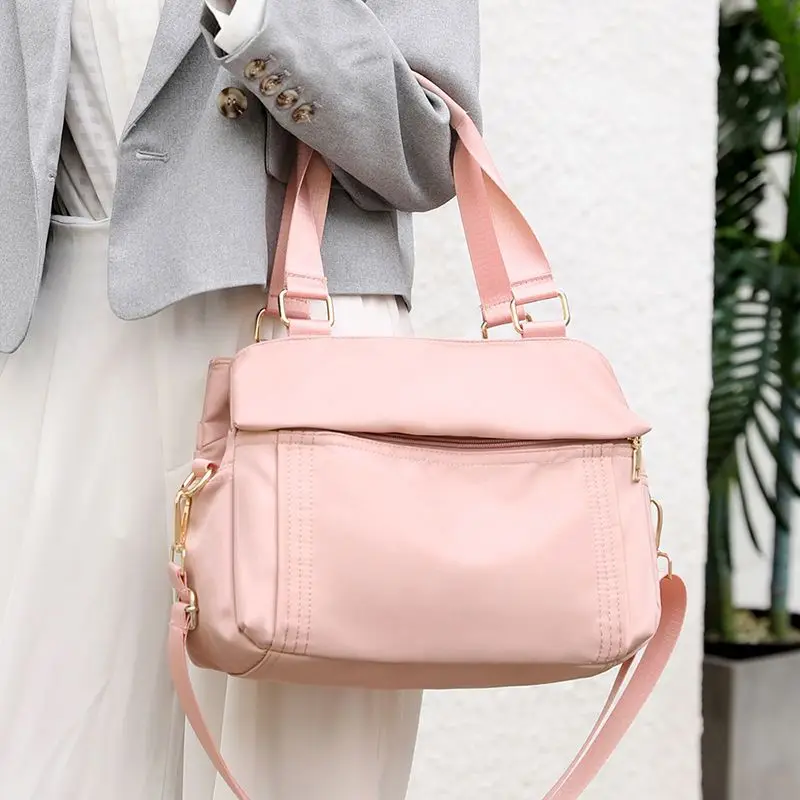 Wielowarstwowa torba na ramię na co dzień damska Crossbody nowa tkanina Oxford lekka torba płócienna o dużej pojemności torba dla matki