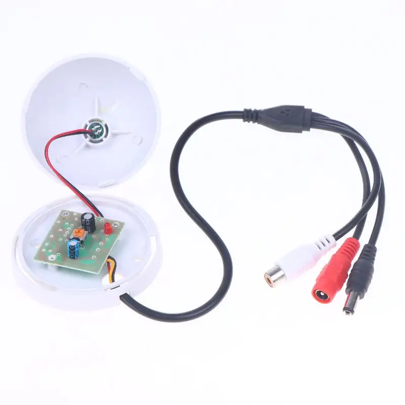 1Pcs For CCTV Surveillance Security IP Camera Built In Preamp Wired Voice Audio Monitoring MIC Sound Pickup Microphone