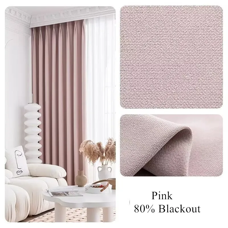 

310cm Height Faux Linen Textured Curtain for Living Room 370GRAM/m² Darkening Bedroom Curtain Thermal Insulated Curtain