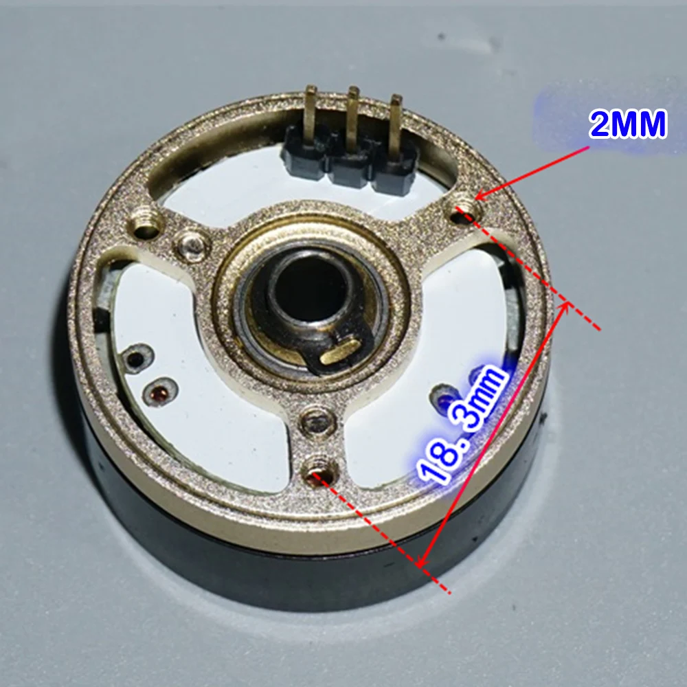 DC 12V Micro PTZ Motor 28MM Outer Rotor Brushless Motor 330KV Double Ball Bearing 4mm Hollow Shaft Rotation Limit 290 Degrees