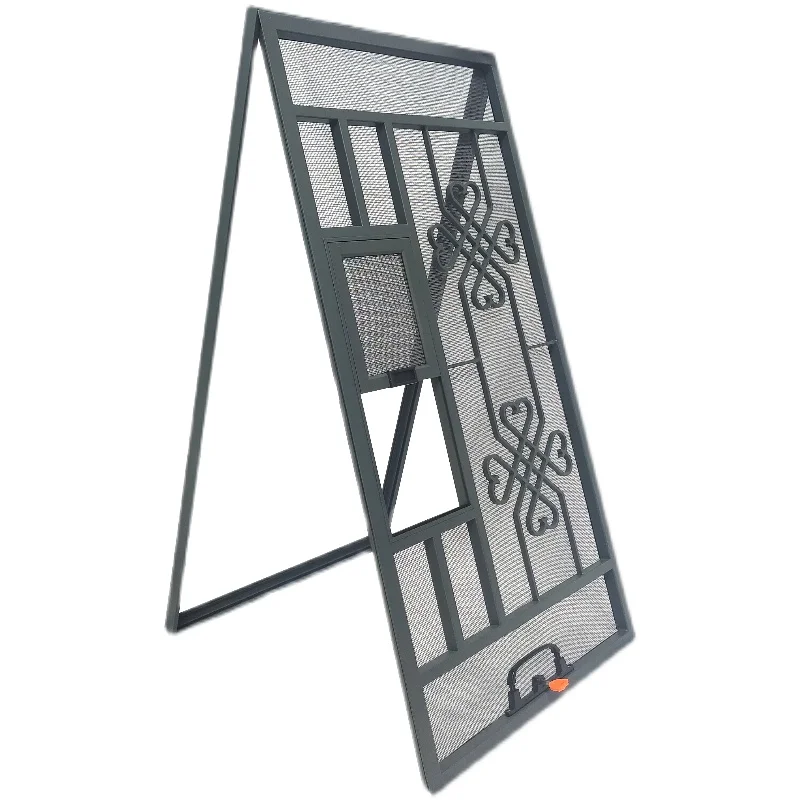 Modern deluxe aluminum alloy flat window flower integrated window screen self-assembly easy to disassemble and wash invisible