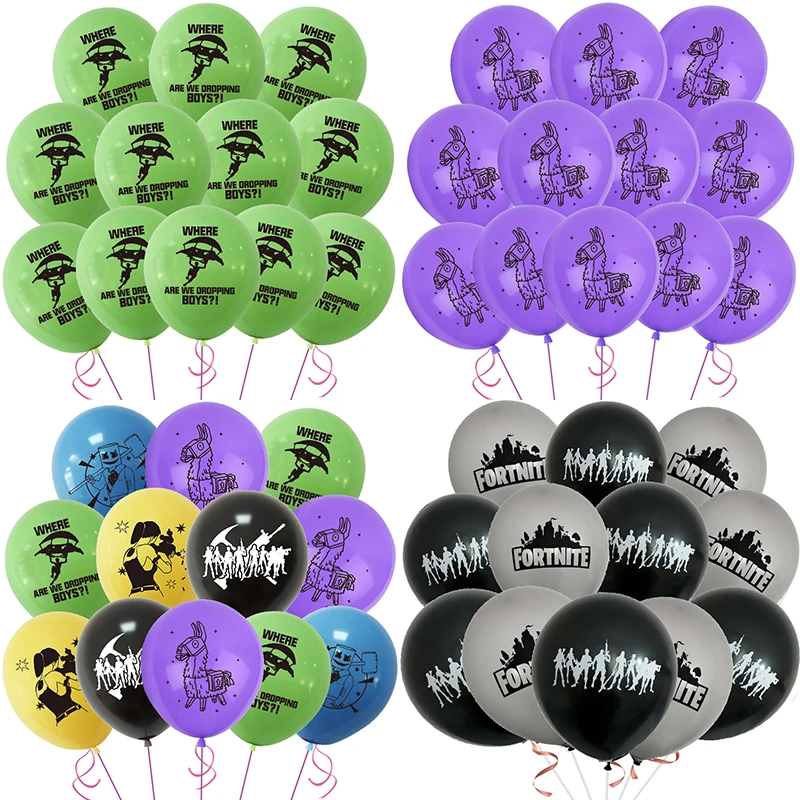 Colors Hot Game Balloons Happy Birthday Party Decoration Globlos 12inch Lots Boys Birthday Balloon Baby Shower Event Supplies