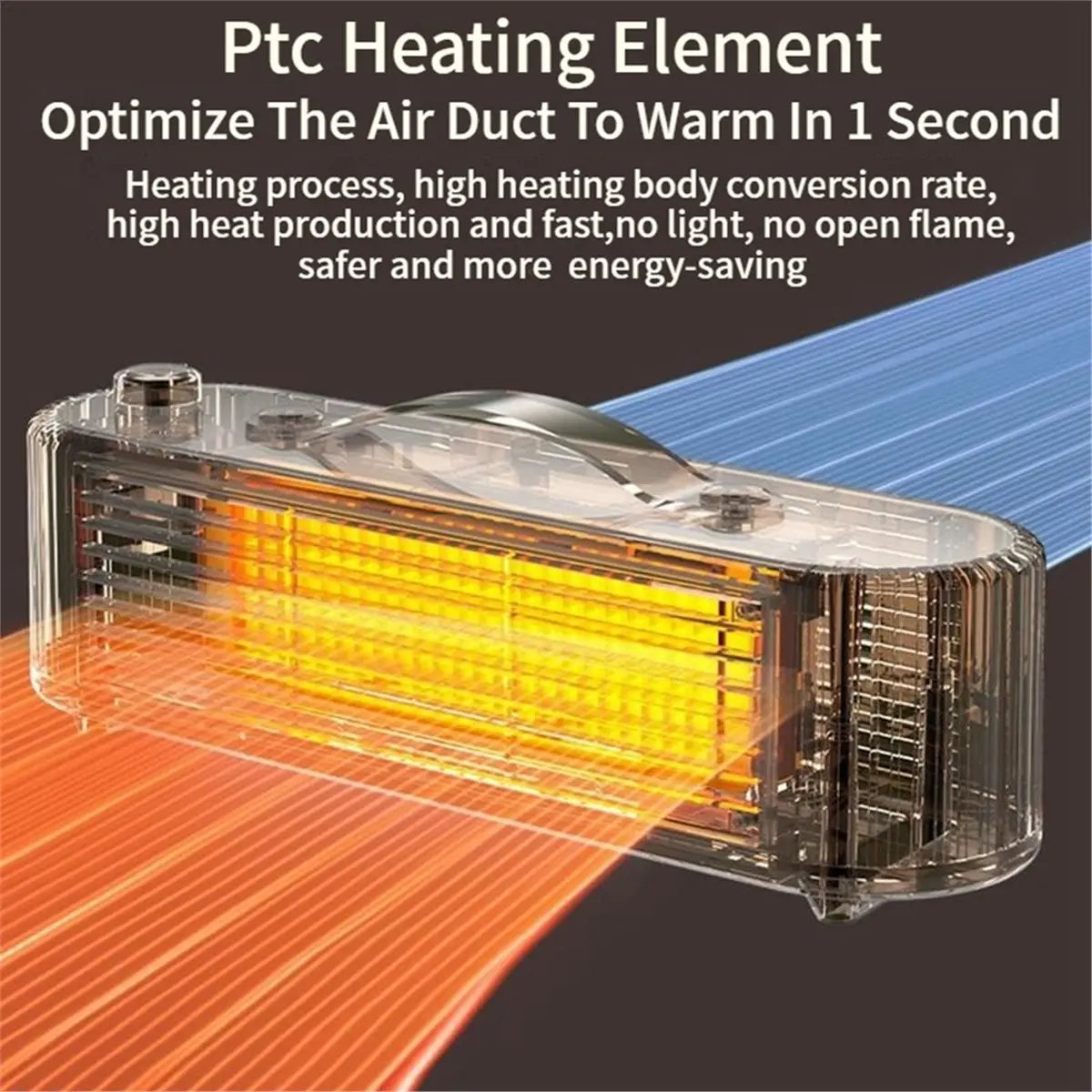 سخان مساحة صغيرة، سخان كهربائي داخلي موفر للطاقة مع تسخين سريع، مثالي للاستخدام على سطح الطاولة باللون الأبيض (الولايات المتحدة)