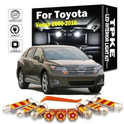 TPKE 15Pcs Car Bulb LED Interior Map Dome Light Kit For Toyota Venza 2009 2010 2011 2012 2013 2014 2015 2016 Door Sun Visor Lamp