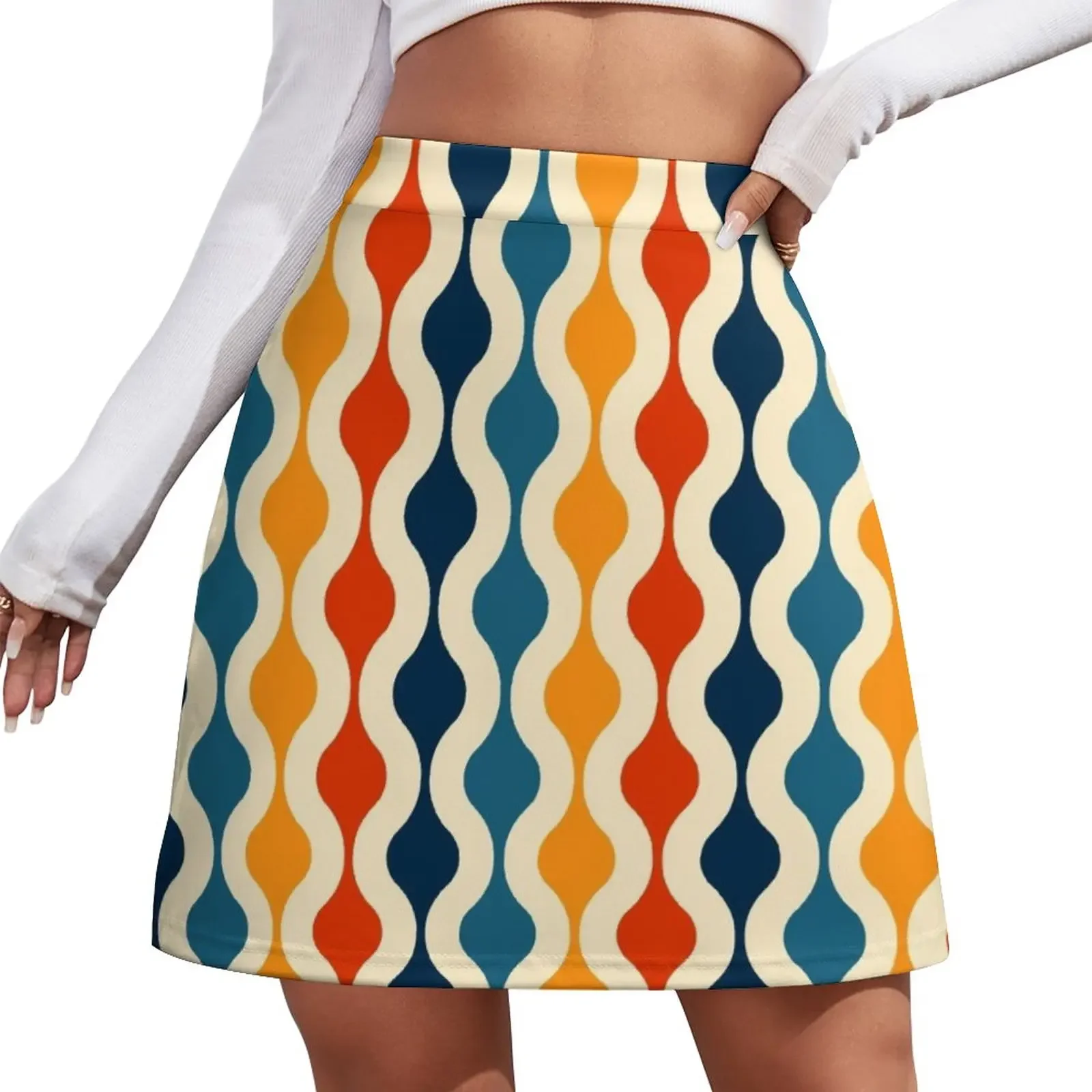 

Groovy 70's pattern Mini Skirt skirts Short skirt woman