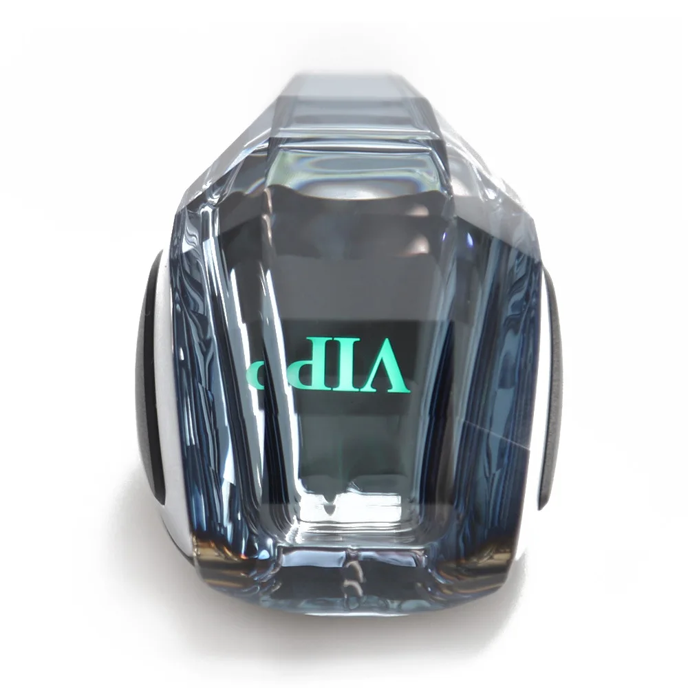 Crystal shift knob rose red light blue